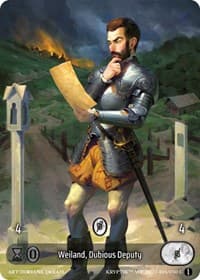 Weiland, Dubious Deputy (Box Topper) (Glass Foil) - Wicked Prophecy [Wave 1] - Kryptik TCG card