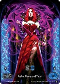 Pasha, Flower and Thorn (Box Topper) (Glass Foil) - Wicked Prophecy [Wave 1] - Kryptik TCG card