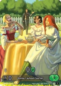 Korina, Cautious Courtier (Box Topper) (Glass Foil) - Wicked Prophecy [Wave 1] - Kryptik TCG card