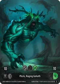 Pluto, Raging Goliath (Box Topper) (Glass Foil) - Wicked Prophecy [Wave 1] - Kryptik TCG card
