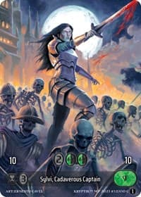 Sylvi, Cadaverous Captain (Box Topper) (Glass Foil) - Wicked Prophecy [Wave 1] - Kryptik TCG card