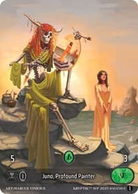 Juno, Profound Painter (Box Topper) (Glass Foil) - Wicked Prophecy [Wave 1] - Kryptik TCG card