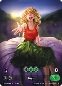Erryn (Box Topper) (Glass Foil) - Wicked Prophecy [Wave 1] - Kryptik TCG card