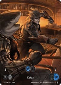 Kekoa (Box Topper) (Glass Foil) - Wicked Prophecy [Wave 1] - Kryptik TCG card