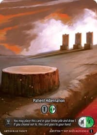 Patient Hibernation (Box Topper) (Glass Foil) - Wicked Prophecy [Wave 1] - Kryptik TCG card
