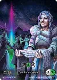 Yule, Ritual of Winter (Box Topper) (Glass Foil) - Wicked Prophecy [Wave 1] - Kryptik TCG card