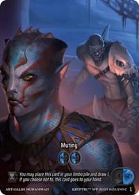 Mutiny (Box Topper) (Glass Foil) - Wicked Prophecy [Wave 1] - Kryptik TCG card