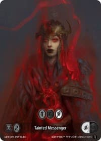 Tainted Messenger (Box Topper) (Glass Foil) - Wicked Prophecy [Wave 1] - Kryptik TCG card