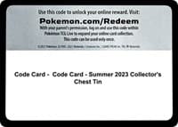Code Card - Summer 2023 Collector's Chest Tin - SWSH05: Battle Styles - Pokemon card