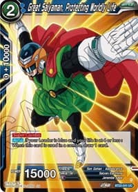 Great Saiyaman, Protecting Worldly Life - Critical Blow - Dragon Ball Super: Masters card