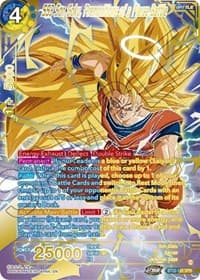 SS3 Son Goku, Premonitions of a Fierce Battle (SPR) - Critical Blow - Dragon Ball Super: Masters card