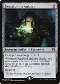 Sword of the Animist (ORI) - The List Reprints - Magic: The Gathering card