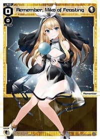 Remember, Miko of Feasting - Prismatic Diva - WIXOSS card