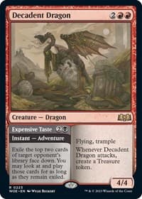 Decadent Dragon - Wilds of Eldraine - Magic: The Gathering card