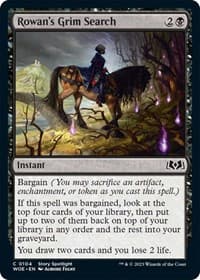 Rowan's Grim Search - Wilds of Eldraine - Magic: The Gathering card