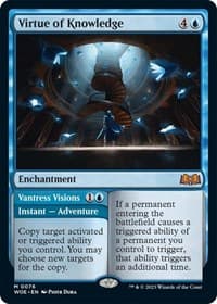Virtue of Knowledge - Wilds of Eldraine - Magic: The Gathering card