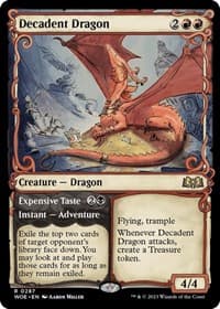 Decadent Dragon (Showcase) - Wilds of Eldraine - Magic: The Gathering card