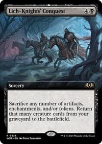Lich-Knights' Conquest (Extended Art) - Wilds of Eldraine - Magic: The Gathering card