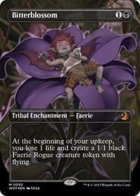 Bitterblossom (Anime Borderless) (Confetti Foil) - Wilds of Eldraine: Enchanting Tales - Magic: The Gathering card