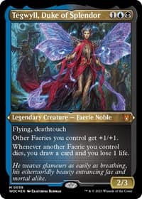 Tegwyll, Duke of Splendor (Display Commander) - Thick Stock - Commander: Wilds of Eldraine - Magic: The Gathering card