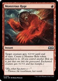 Monstrous Rage - Wilds of Eldraine - Magic: The Gathering card
