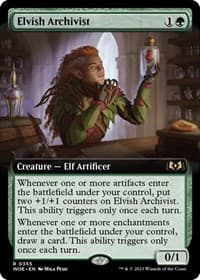 Elvish Archivist (Extended Art) - Wilds of Eldraine - Magic: The Gathering card