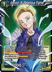 Android 18, Rebellious Fighter (Zenkai Series Tournament Pack Vol.5) - Tournament Promotion Cards - Dragon Ball Super: Masters card
