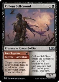 Callous Sell-Sword - Wilds of Eldraine - Magic: The Gathering card
