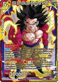 SS4, Son Goku, an Emotional Attack (Zenkai Series Tournament Pack Vol.5) - Tournament Promotion Cards - Dragon Ball Super: Masters card