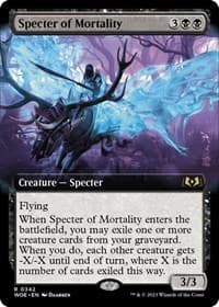 Specter of Mortality (Extended Art) - Wilds of Eldraine - Magic: The Gathering card