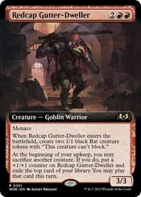 Redcap Gutter-Dweller (Extended Art) - Wilds of Eldraine - Magic: The Gathering card