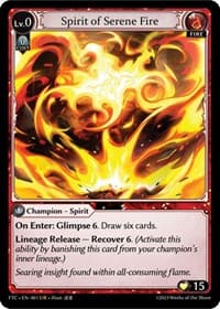 Spirit of Serene Fire - Fractured Crown - Grand Archive TCG card
