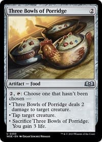 Three Bowls of Porridge - Wilds of Eldraine - Magic: The Gathering card