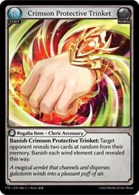 Crimson Protective Trinket - Fractured Crown - Grand Archive TCG card