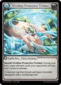 Viridian Protective Trinket - Fractured Crown - Grand Archive TCG card