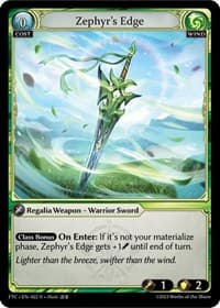 Zephyr's Edge - Fractured Crown - Grand Archive TCG card