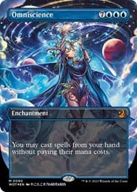 Omniscience (Anime Borderless) (Confetti Foil) - Wilds of Eldraine: Enchanting Tales - Magic: The Gathering card