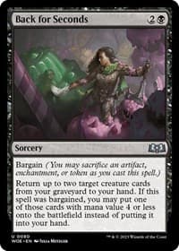 Back for Seconds - Wilds of Eldraine - Magic: The Gathering card