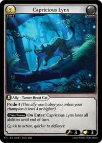 Capricious Lynx - Fractured Crown - Grand Archive TCG card