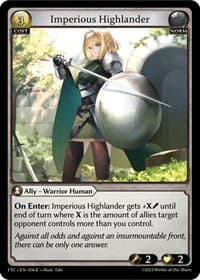 Imperious Highlander - Fractured Crown - Grand Archive TCG card