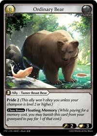 Ordinary Bear - Fractured Crown - Grand Archive TCG card