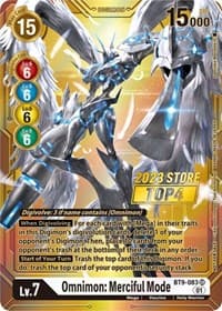 Omnimon: Merciful Mode (2023 Store Top 4) - X Record - Digimon Card Game card