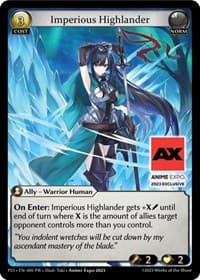 Imperious Highlander - Promotional Cards - Grand Archive TCG card