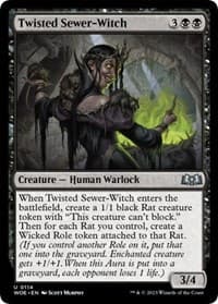Twisted Sewer-Witch - Wilds of Eldraine - Magic: The Gathering card
