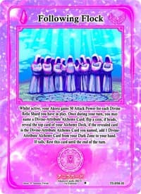 Following Flock (Holo) - Trials of Ikithia [1st Edition] - Akora TCG card