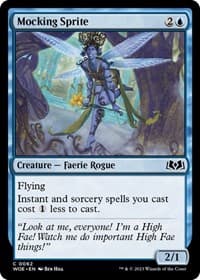 Mocking Sprite - Wilds of Eldraine - Magic: The Gathering card