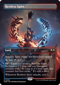 Restless Spire (Borderless) - Wilds of Eldraine - Magic: The Gathering card