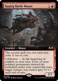 Raging Battle Mouse (Extended Art) - Wilds of Eldraine - Magic: The Gathering card