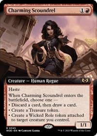 Charming Scoundrel (Extended Art) - Wilds of Eldraine - Magic: The Gathering card