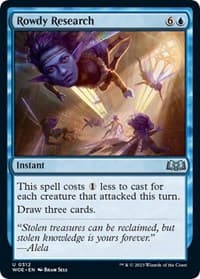 Rowdy Research - Wilds of Eldraine - Magic: The Gathering card